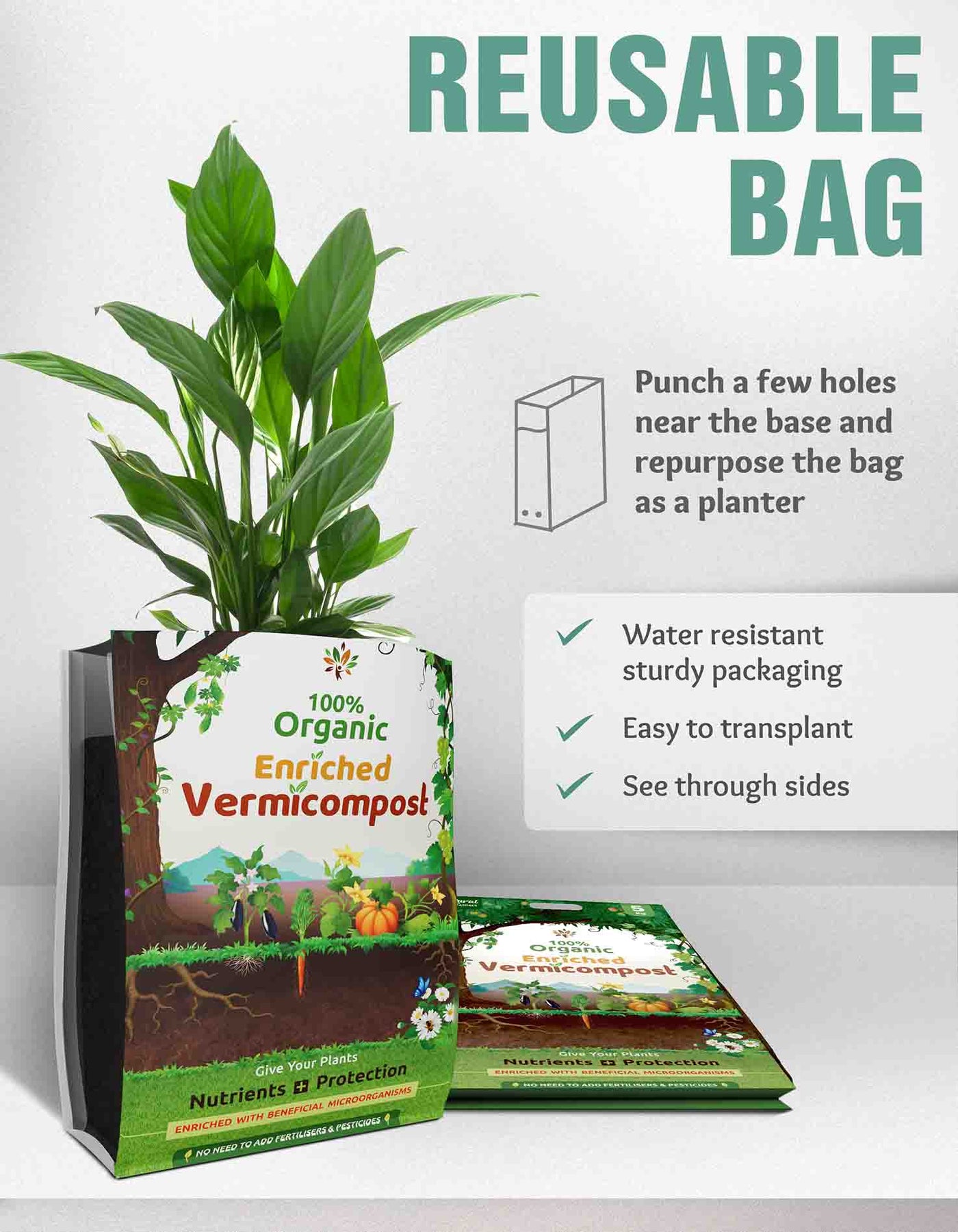 Jeba Garden Premium Vermicompost 100% Pure Organic Wormcompost for All type  of Plants Manure Price in India - Buy Jeba Garden Premium Vermicompost 100%  Pure Organic Wormcompost for All type of Plants